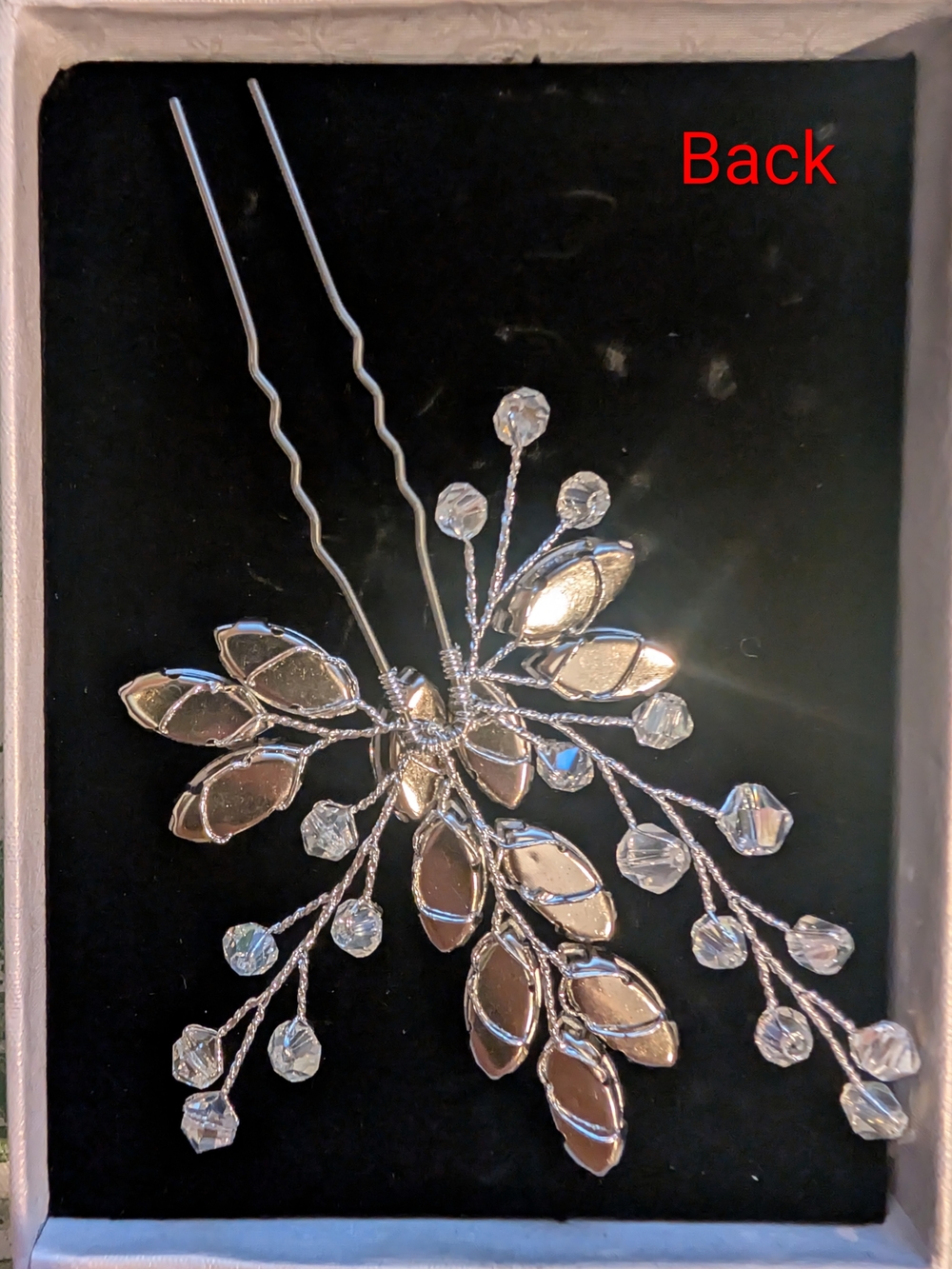 UNICRA Bridal Hair Pins - Crystal/Rhinestone Accent (Pair) - NEW - Picture 5 of 8